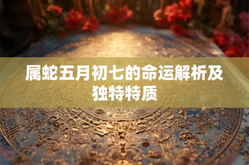 属蛇五月初七的命运解析及独特特质