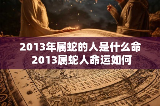 2013年属蛇的人是什么命 2013属蛇人命运如何