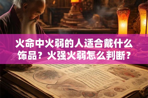 火命中火弱的人适合戴什么饰品？火强火弱怎么判断？