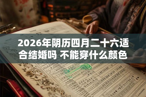 2026年阴历四月二十六适合结婚吗 不能穿什么颜色衣服