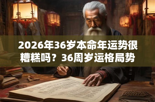 2026年36岁本命年运势很糟糕吗？36周岁运格局势
