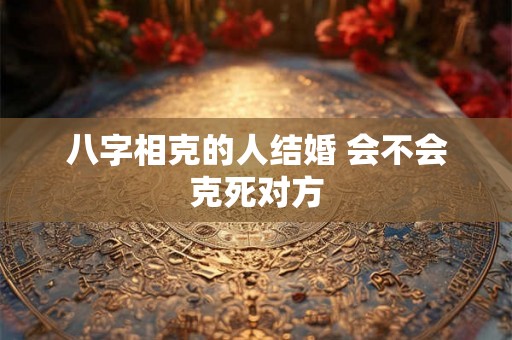 八字相克的人结婚 会不会克死对方