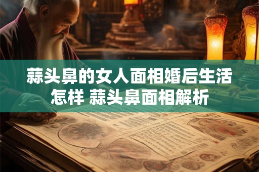 蒜头鼻的女人面相婚后生活怎样 蒜头鼻面相解析