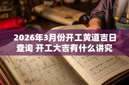 2026年3月份开工黄道吉日查询 开工大吉有什么讲究