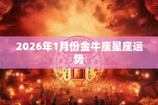 2026年1月份金牛座星座运势