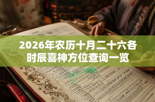 2026年农历十月二十六各时辰喜神方位查询一览 2026年农历十月二十六各时辰喜神方位查询一览