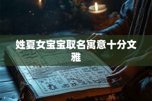 姓夏女宝宝取名寓意十分文雅