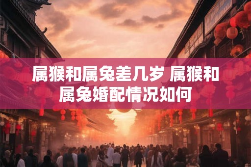 属猴和属兔差几岁 属猴和属兔婚配情况如何