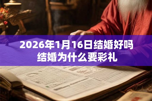 2026年1月16日结婚好吗 结婚为什么要彩礼 2026年1月16日结婚好吗 结婚为什么要彩礼