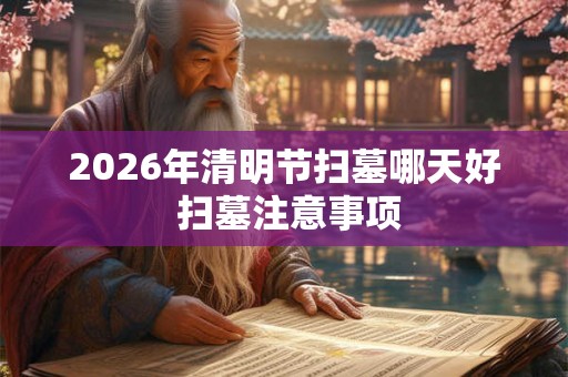 2026年清明节扫墓哪天好 扫墓注意事项