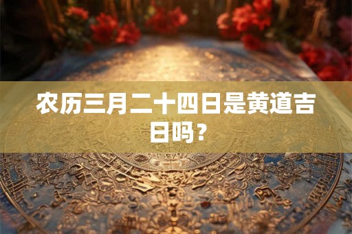 农历三月二十四日是黄道吉日吗？
