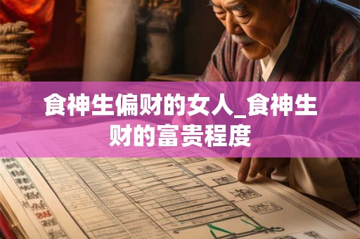 食神生偏财的女人_食神生财的富贵程度 食神生偏财的女人_食神生财的富贵程度