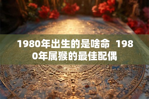 1980年出生的是啥命  1980年属猴的最佳配偶