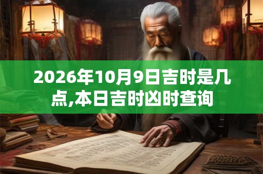 2026年10月9日吉时是几点,本日吉时凶时查询