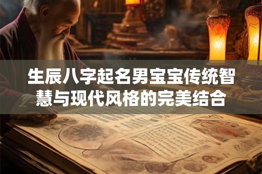 生辰八字起名男宝宝传统智慧与现代风格的完美结合