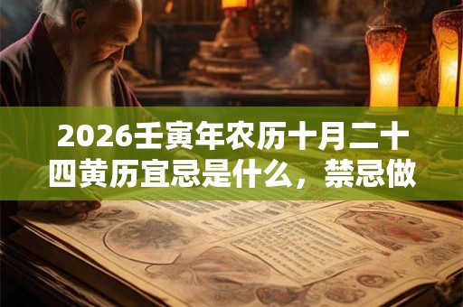 2026壬寅年农历十月二十四黄历宜忌是什么，禁忌做什么事？