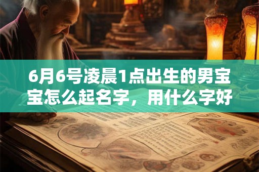 6月6号凌晨1点出生的男宝宝怎么起名字，用什么字好