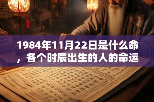 1984年11月22日是什么命，各个时辰出生的人的命运