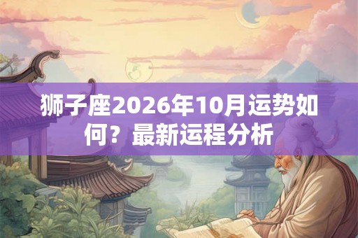 狮子座2026年10月运势如何？最新运程分析
