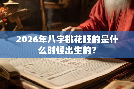 2026年八字桃花旺的是什么时候出生的？