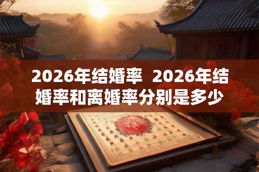 2026年结婚率 2026年结婚率和离婚率分别是多少 2026年结婚率 2026年结婚率和离婚率分别是多少