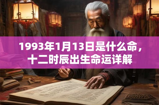 1993年1月13日是什么命，十二时辰出生命运详解