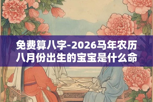 免费算八字-2026马年农历八月份出生的宝宝是什么命 免费算八字-2026马年农历八月份出生的宝宝是什么命