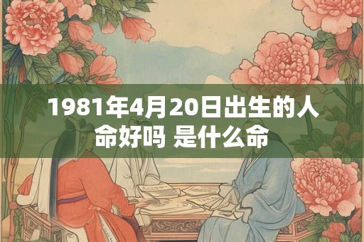1981年4月20日出生的人命好吗 是什么命