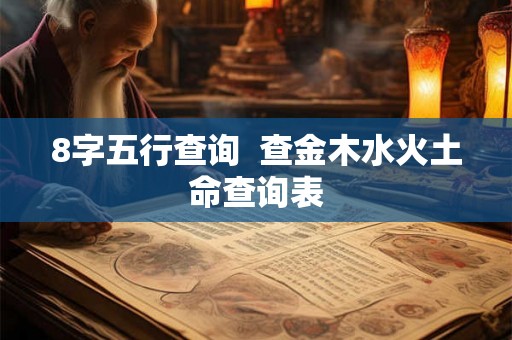 8字五行查询  查金木水火土命查询表