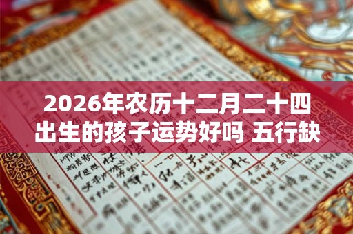 2026年农历十二月二十四出生的孩子运势好吗 五行缺什么