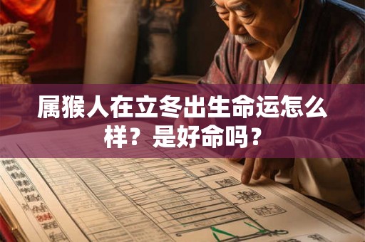 属猴人在立冬出生命运怎么样？是好命吗？