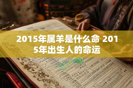 2015年属羊是什么命 2015年出生人的命运