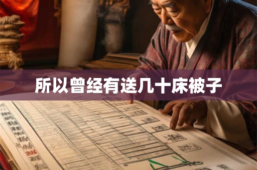 所以曾经有送几十床被子 所以曾经有送几十床被子