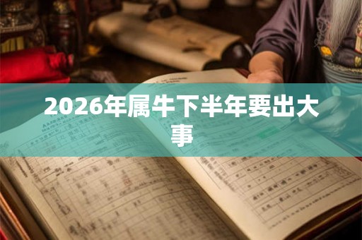 2026年属牛下半年要出大事 2026年属牛下半年要出大事