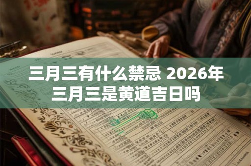 三月三有什么禁忌 2026年三月三是黄道吉日吗