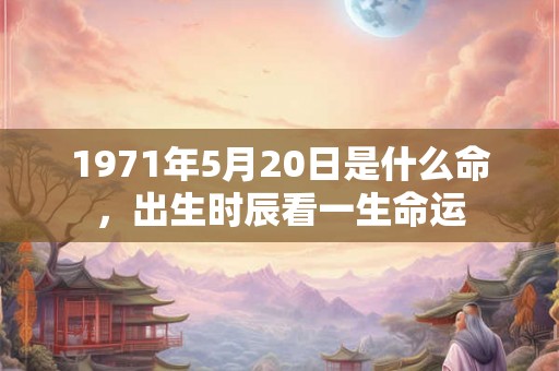1971年5月20日是什么命，出生时辰看一生命运