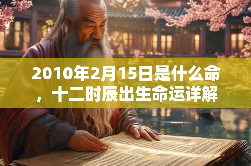 2010年2月15日是什么命,十二时辰出生命运详解 2010年2月15日是什么命,十二时辰出生命运详解