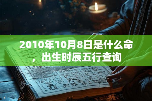 2010年10月8日是什么命，出生时辰五行查询