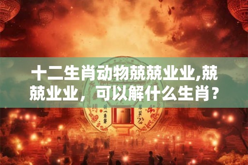 十二生肖动物兢兢业业,兢兢业业，可以解什么生肖？