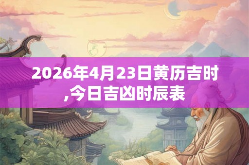 2026年4月23日黄历吉时,今日吉凶时辰表 2026年4月23日黄历吉时,今日吉凶时辰表