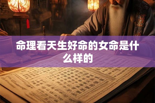 命理看天生好命的女命是什么样的