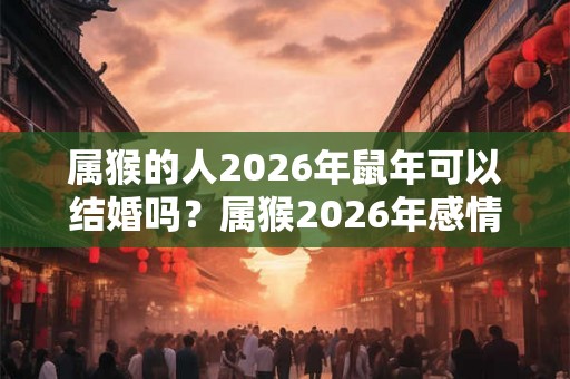 属猴的人2026年鼠年可以结婚吗？属猴2026年感情运势好吗？
