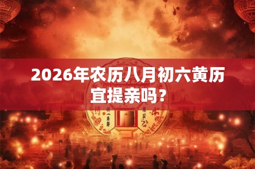 2026年农历八月初六黄历宜提亲吗？