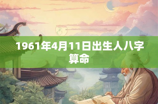 1961年4月11日出生人八字算命