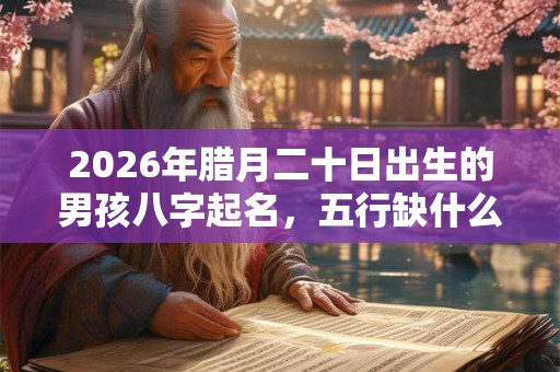 2026年腊月二十日出生的男孩八字起名，五行缺什么？