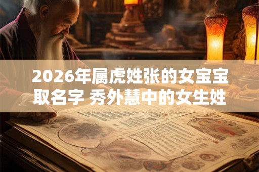 2026年属虎姓张的女宝宝取名字 秀外慧中的女生姓名