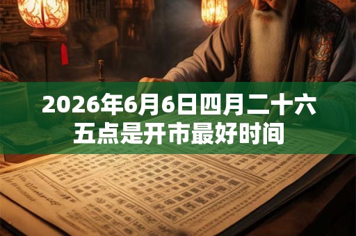 2026年6月6日四月二十六五点是开市最好时间