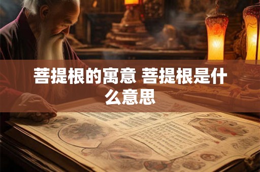 菩提根的寓意 菩提根是什么意思
