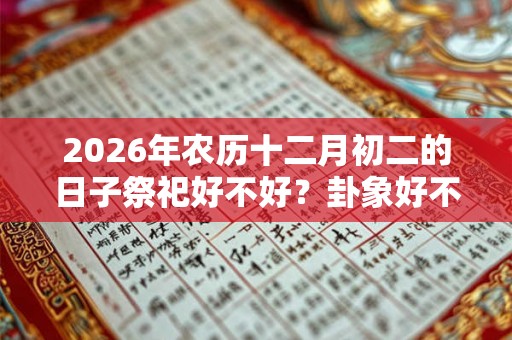 2026年农历十二月初二的日子祭祀好不好？卦象好不好？