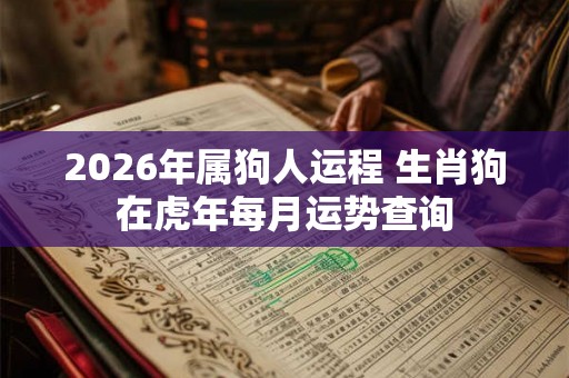 2026年属狗人运程 生肖狗在虎年每月运势查询